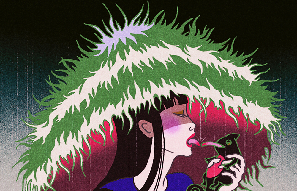 Chau Luong Lady with a Chameleon